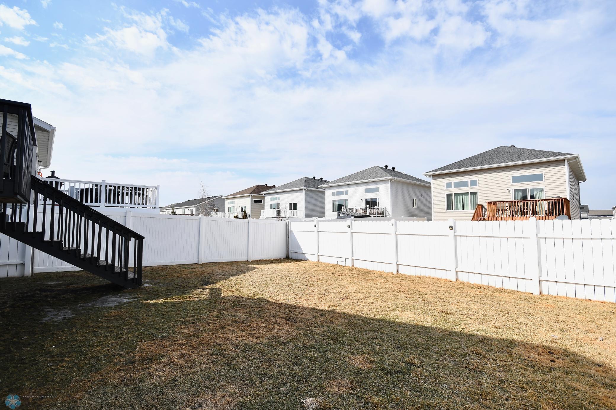 Fully fenced yard