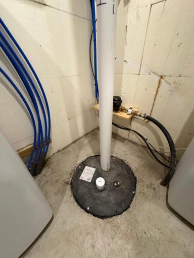 Piped for Radon mitigation per building code