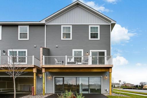 Beautiful from the outside as well...and look at that awesome deck! The model is located at 6665 Hinterland Trail S.