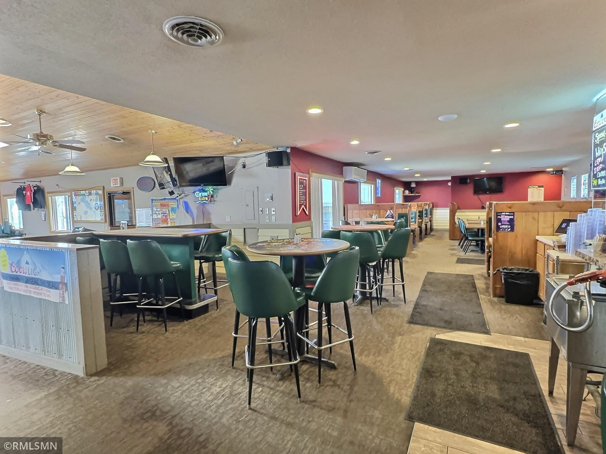 Additional dining and restroom area.