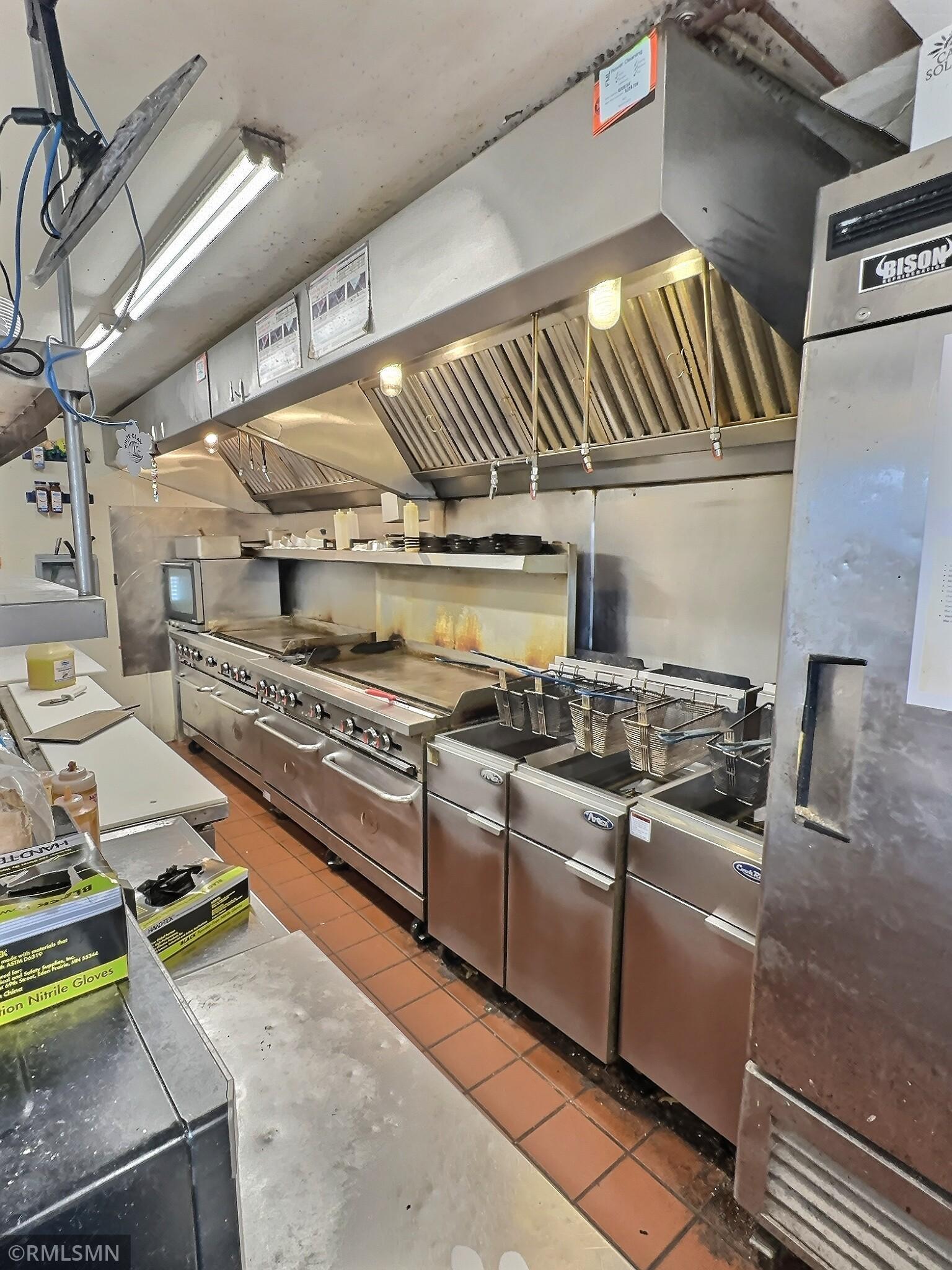 Here is the cooking station. Located just off the dining area.