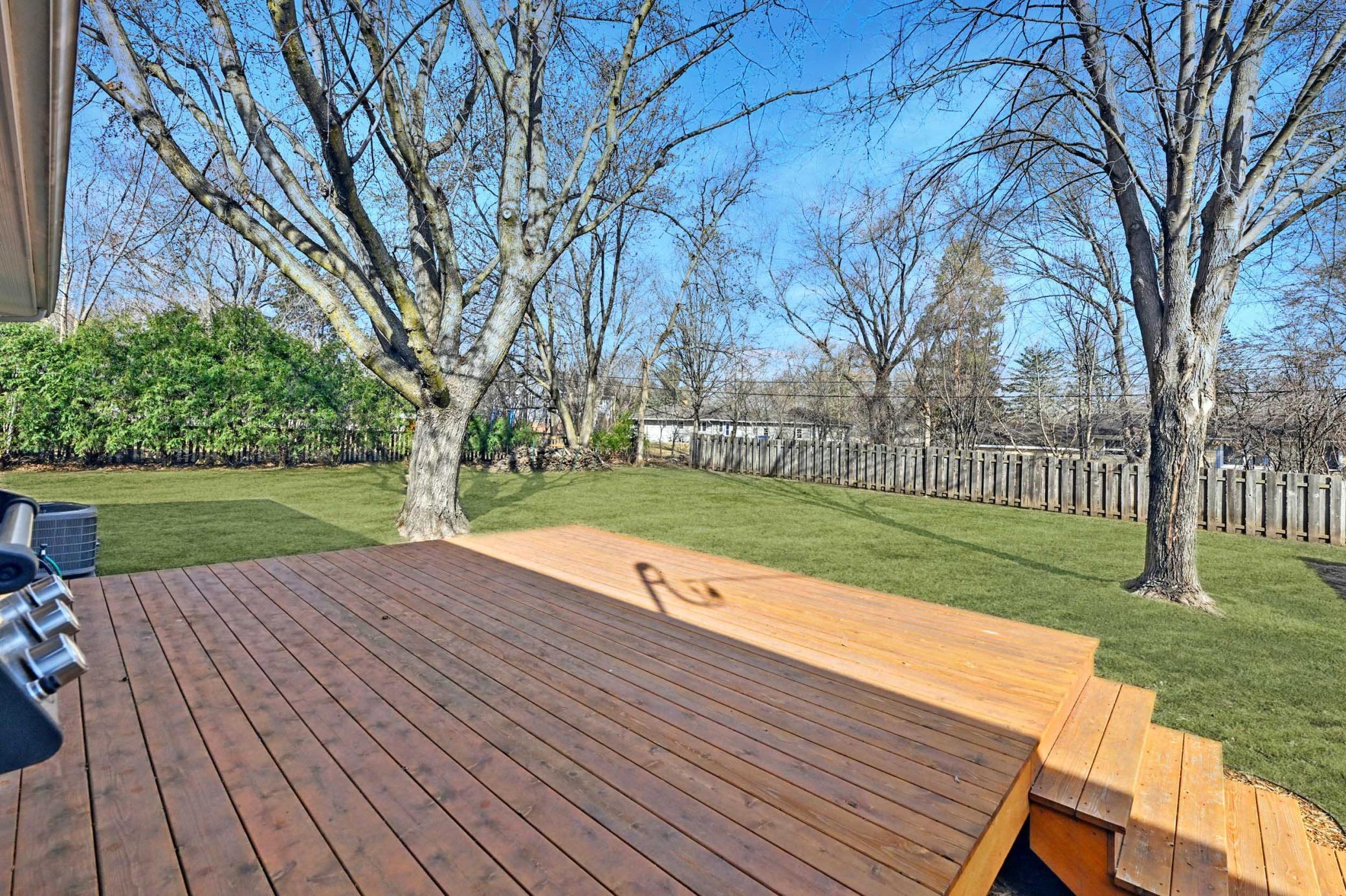 Recently added deck perfect for entertaining friends and family