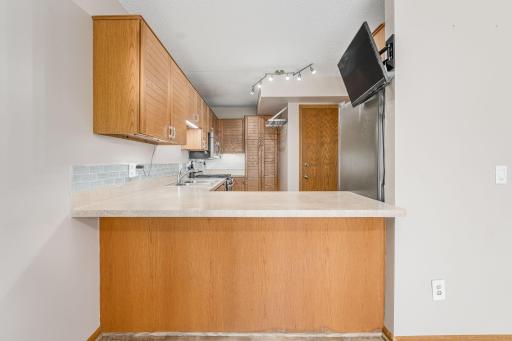 Enjoy additional seating at the breakfast bar.