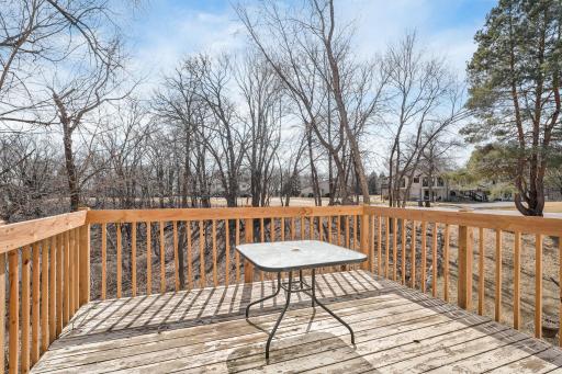 Relax or entertain on the deck with peaceful wooded views.