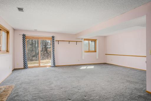 Ample space for a home theater, or game room. This lower level offers endless potential.