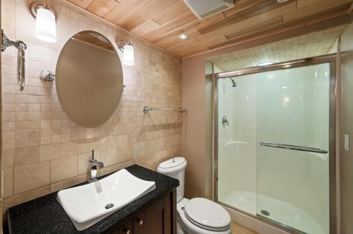 Lower Level Upscale Full Bathroom with Heated floor
