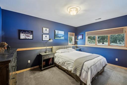 One of three bedrooms on the same level.