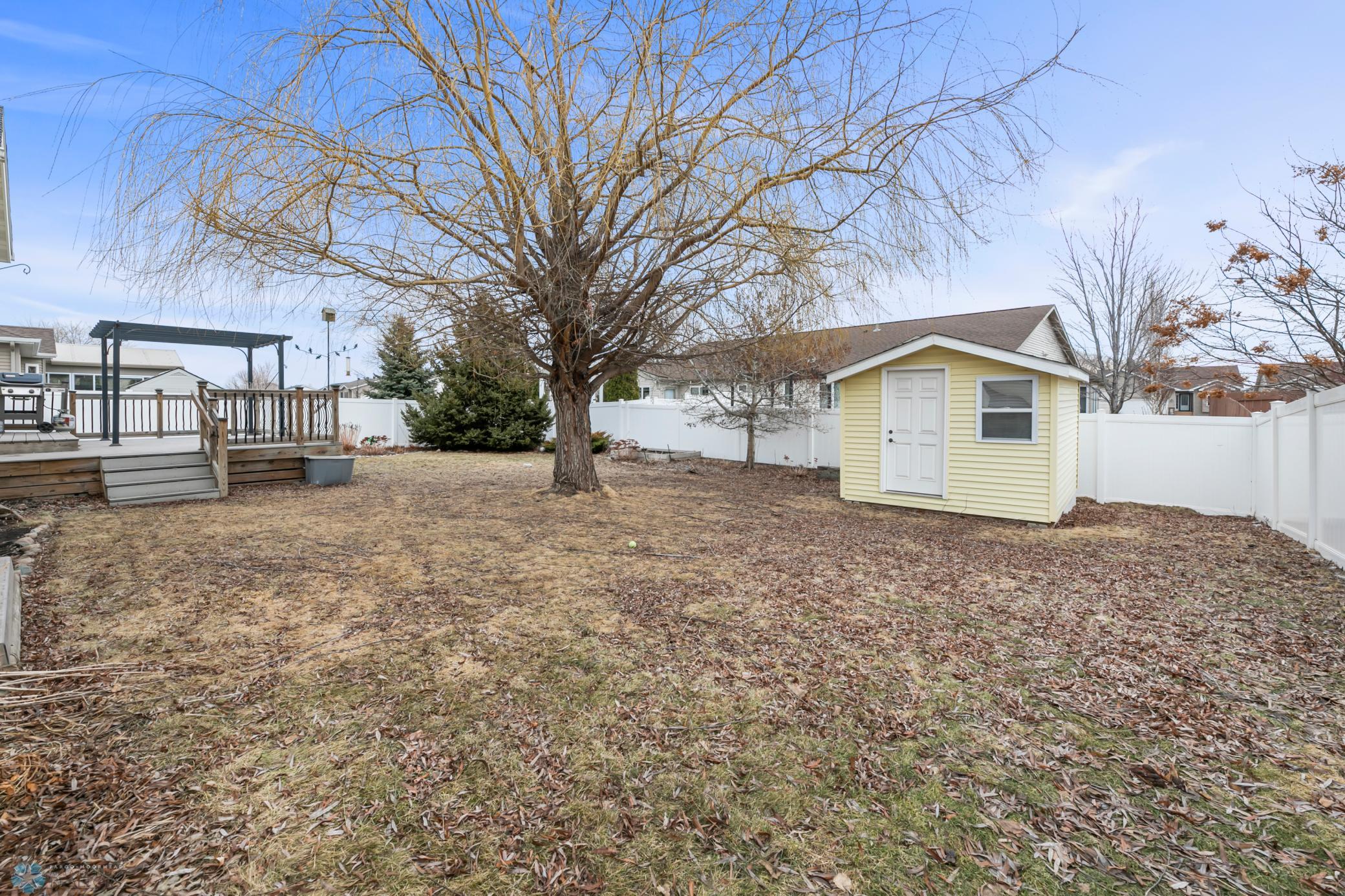 Backyard-fully fenced w/12x10 shed