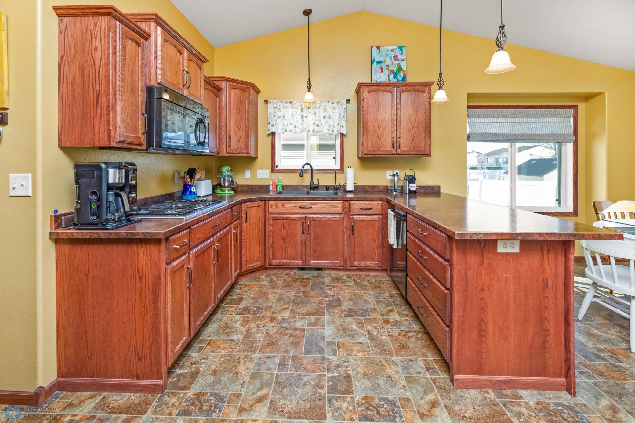 Kitchen view 1- gas stove top