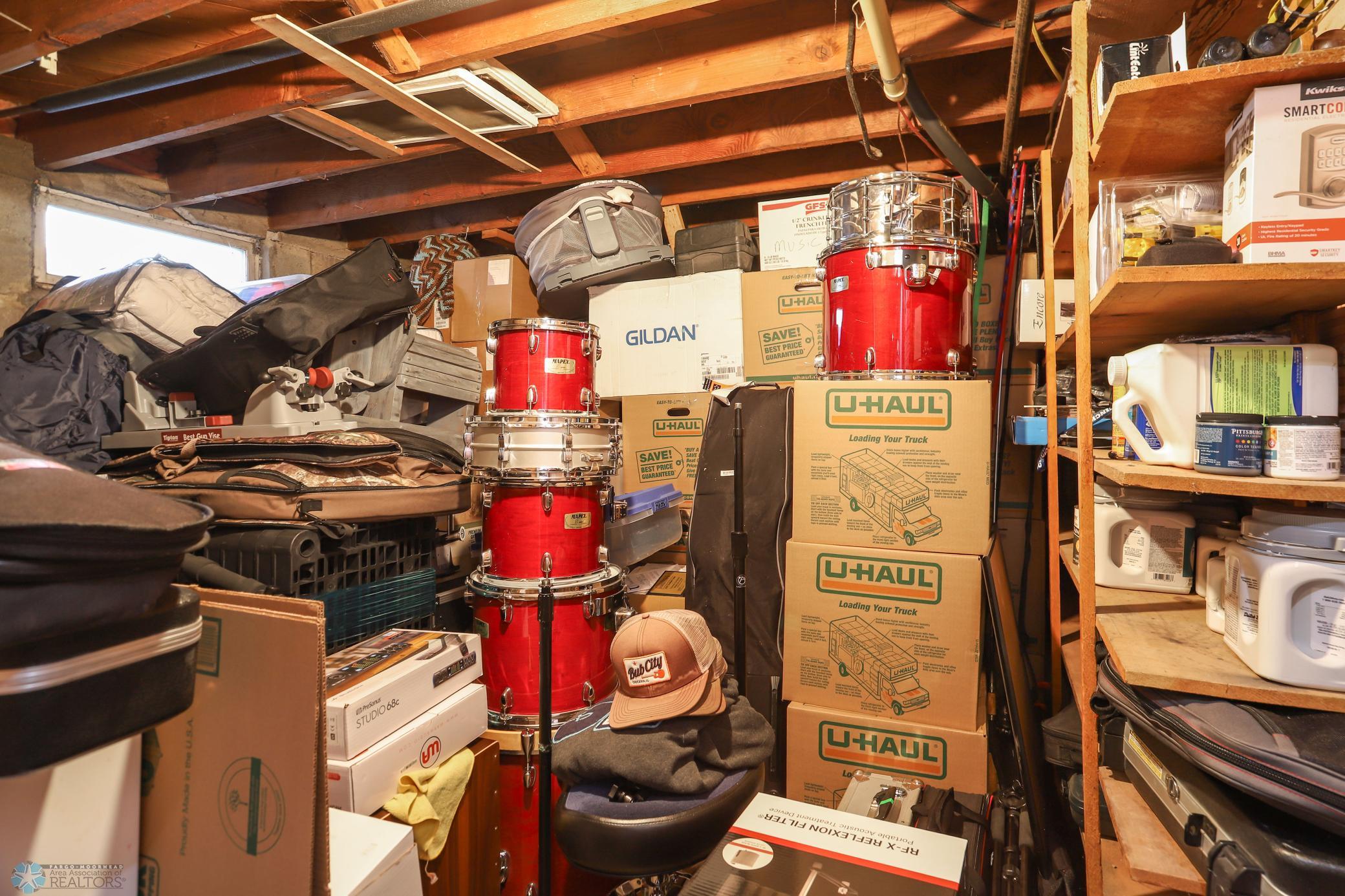 Storage in basement