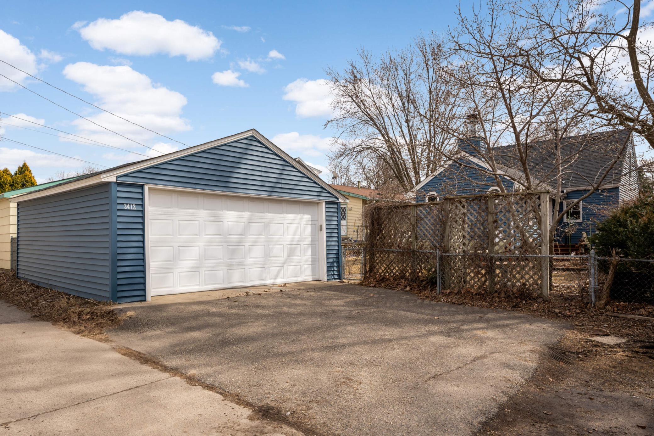 Two car garage