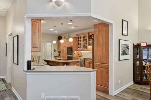 Great counter space to lay out your appetizers or a buffet dinner.