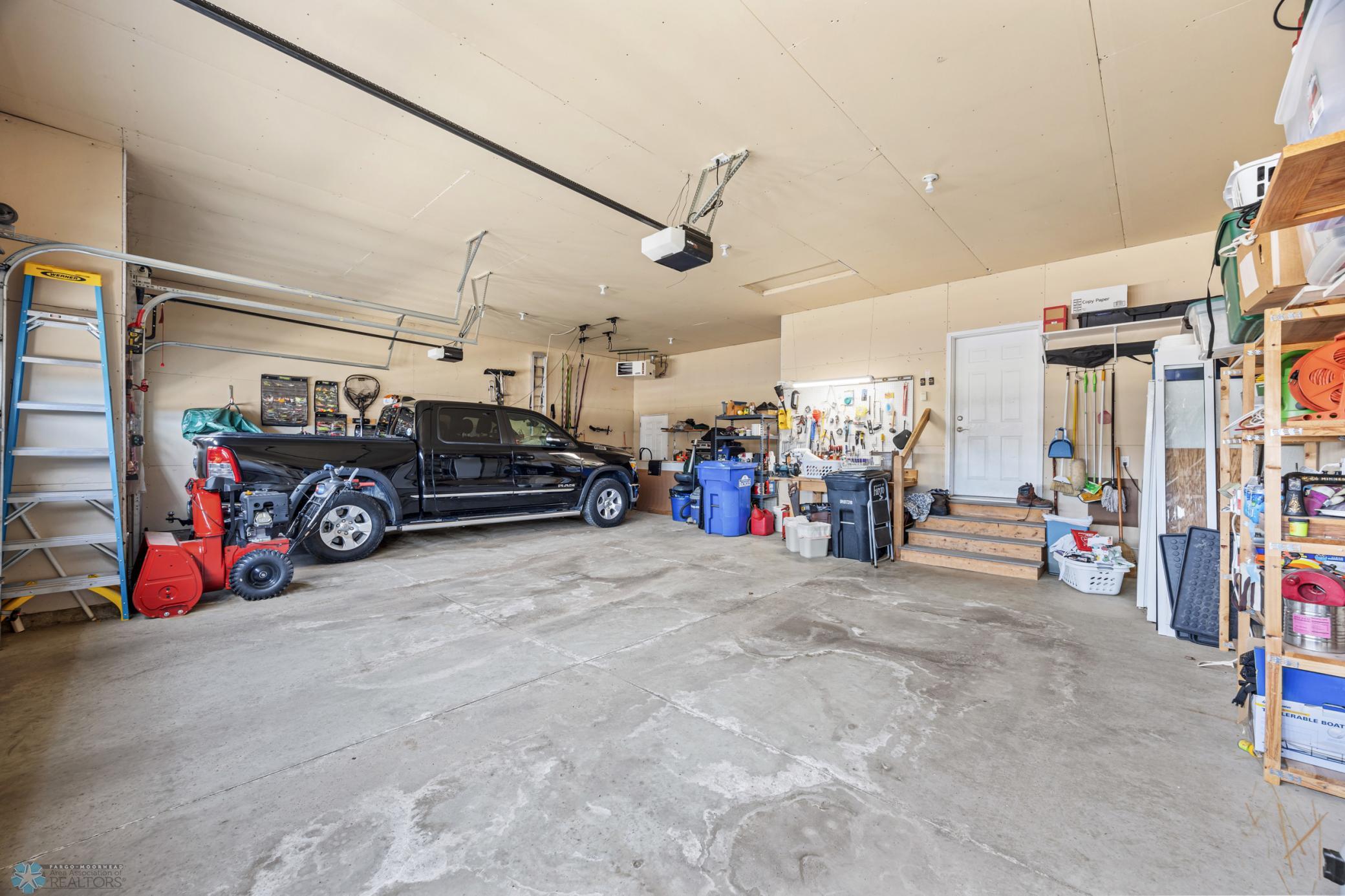 Garage with floor drain