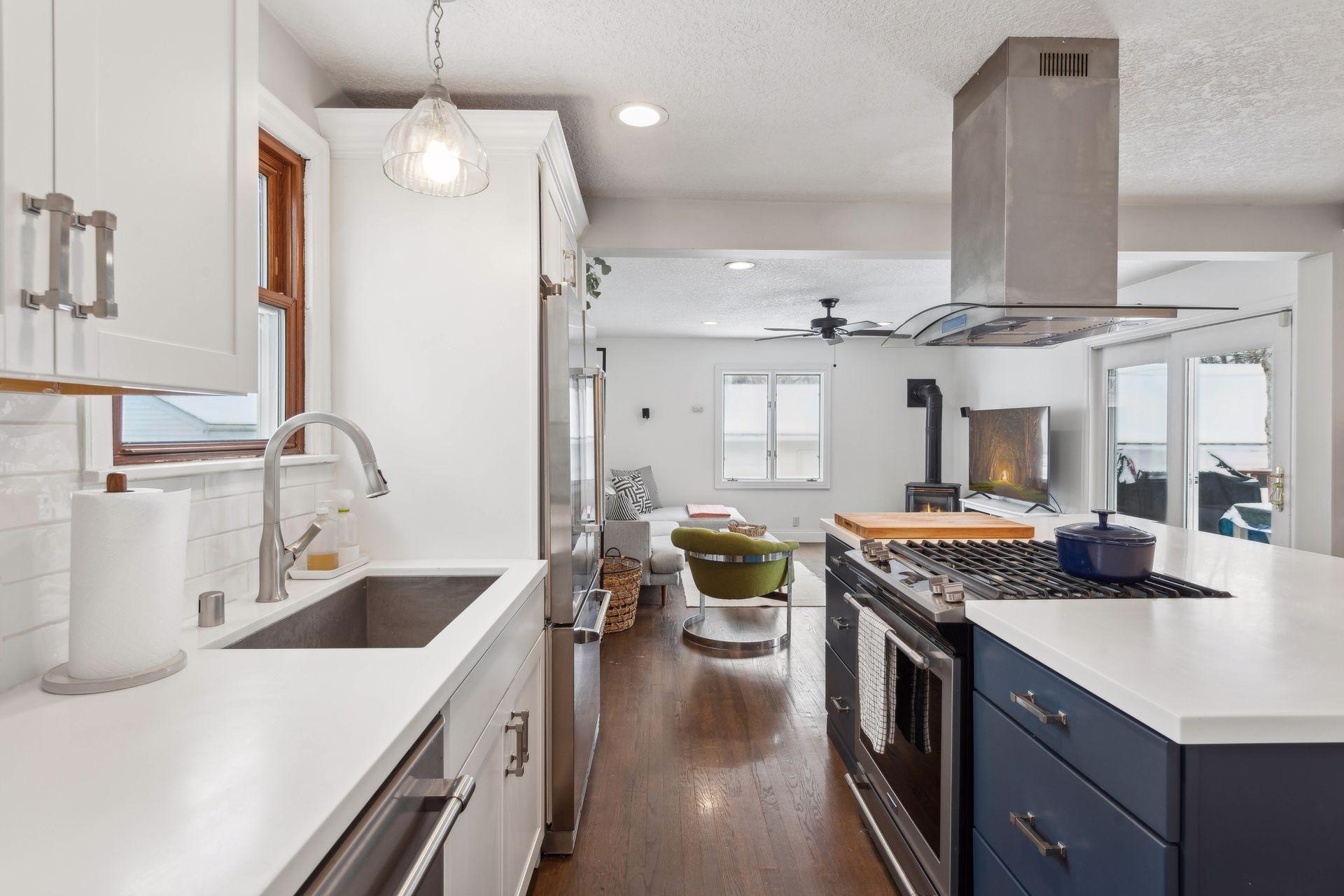Stainless sink and new countertops