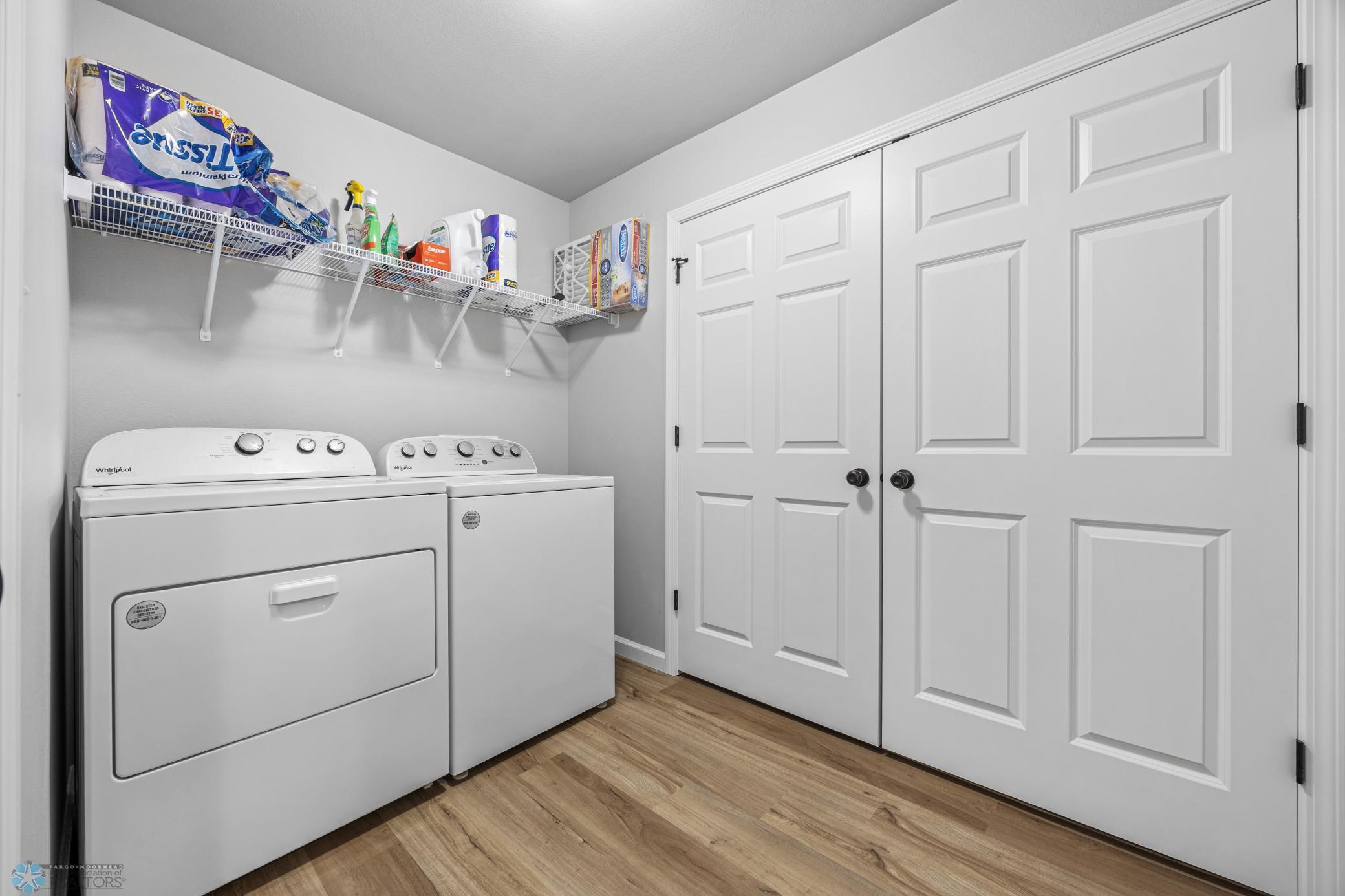 Lower laundry with storage