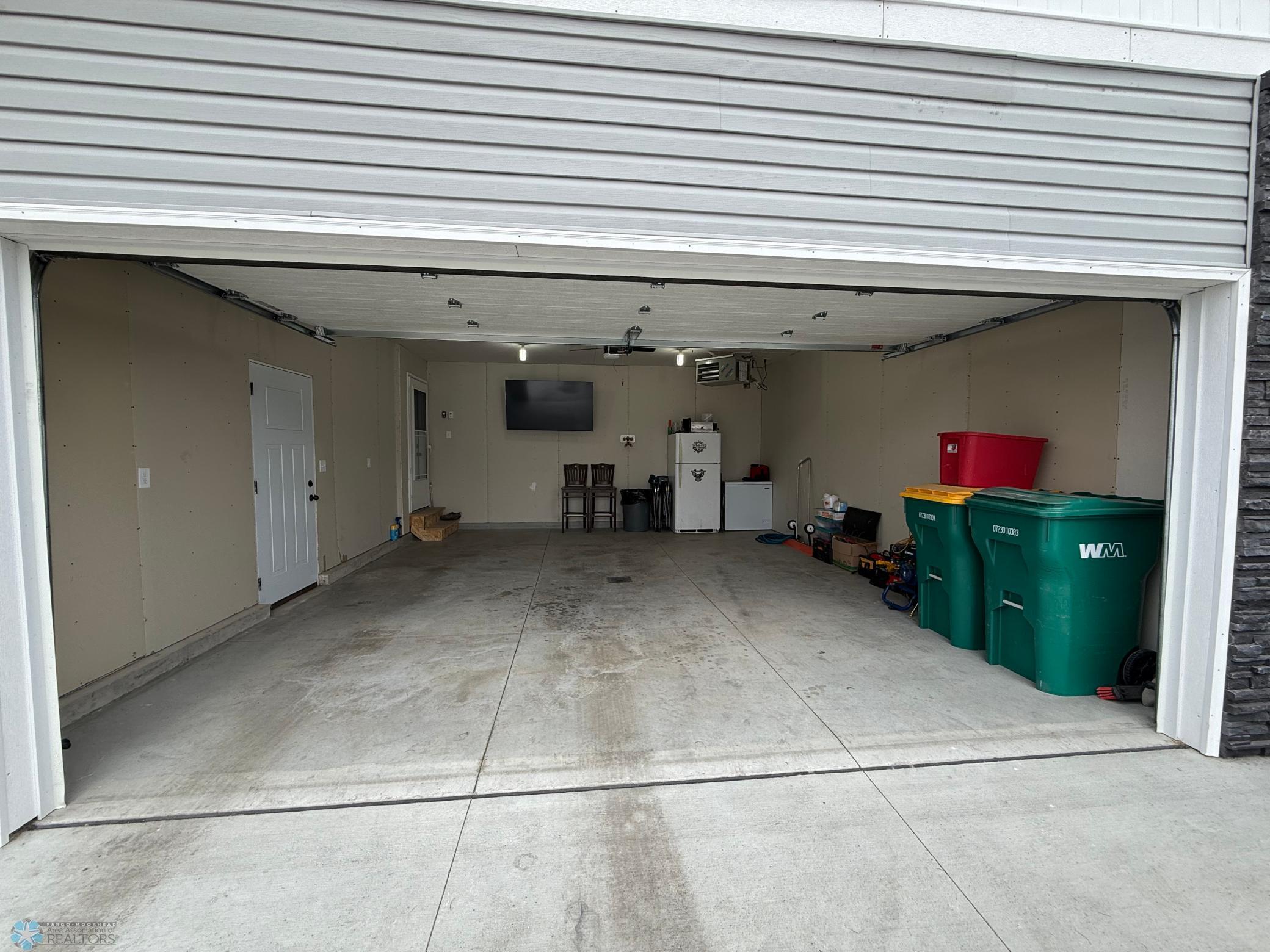 Attached double garage