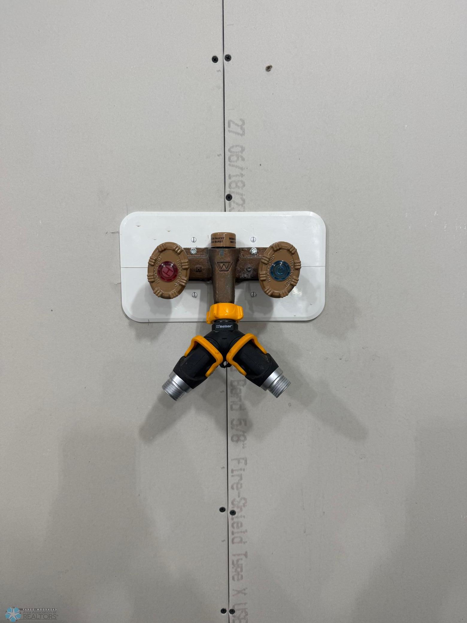 Hot and cold water in garage