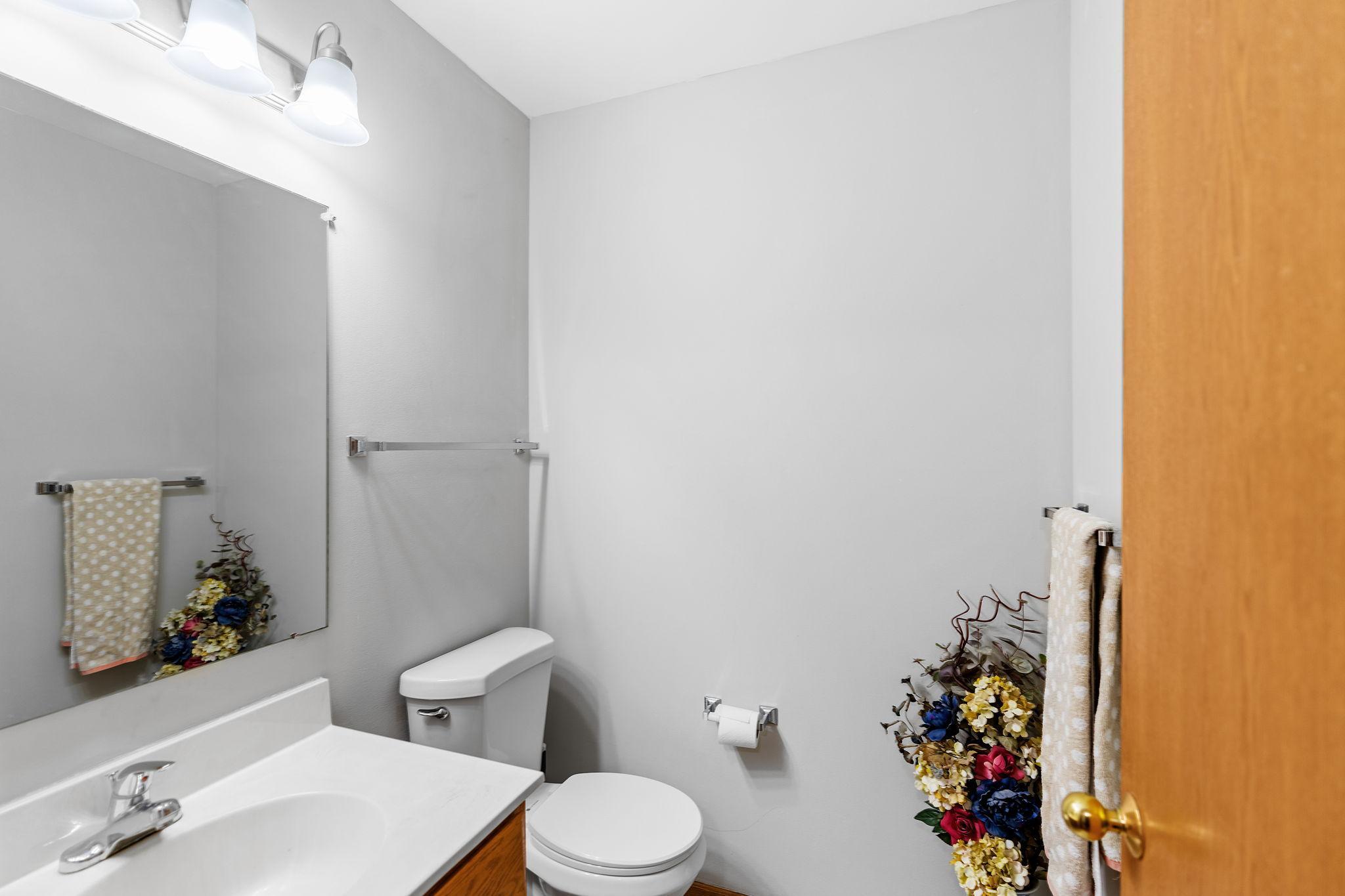Main level half bath.