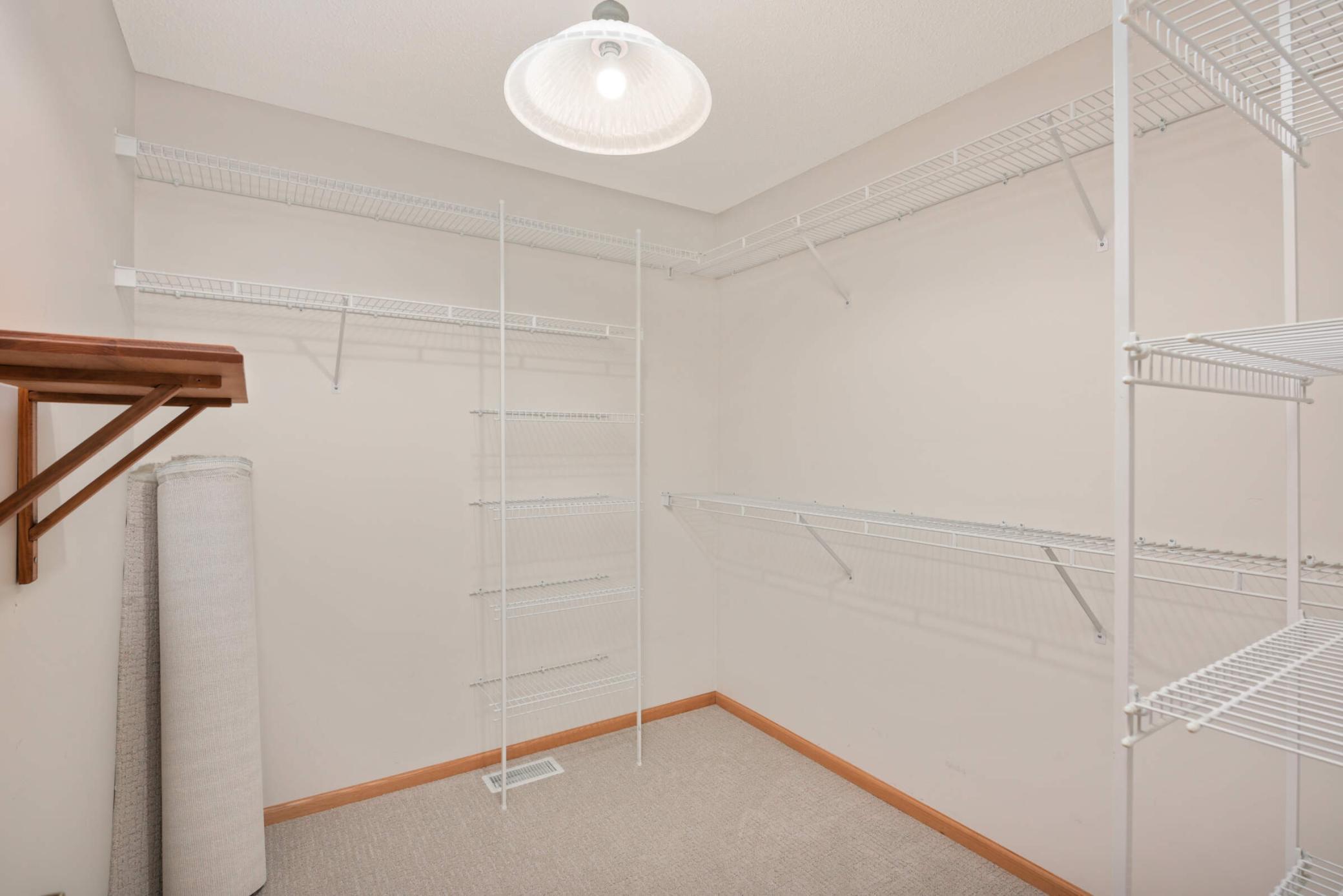 Large Walk in Closet Main Level Primary Bedroom