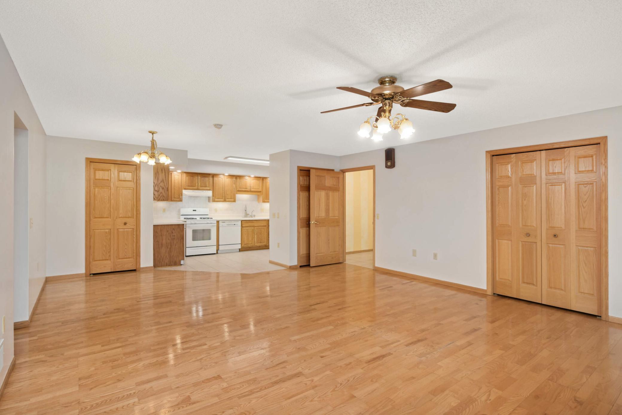 2nd Level Living Room w/ view of 2nd Kitchen