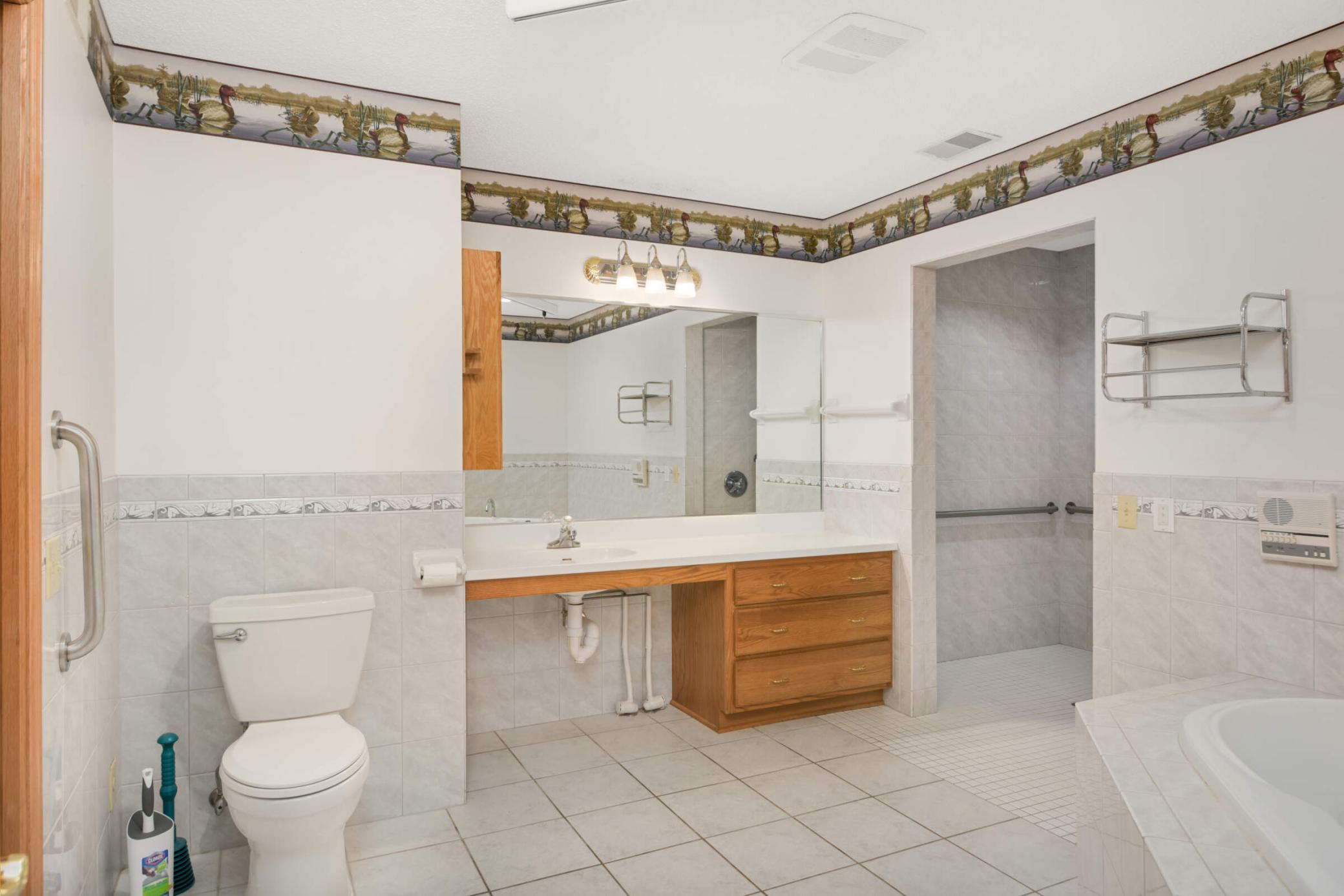 Customized 2nd Floor Bathroom w/ Roll-in Shower