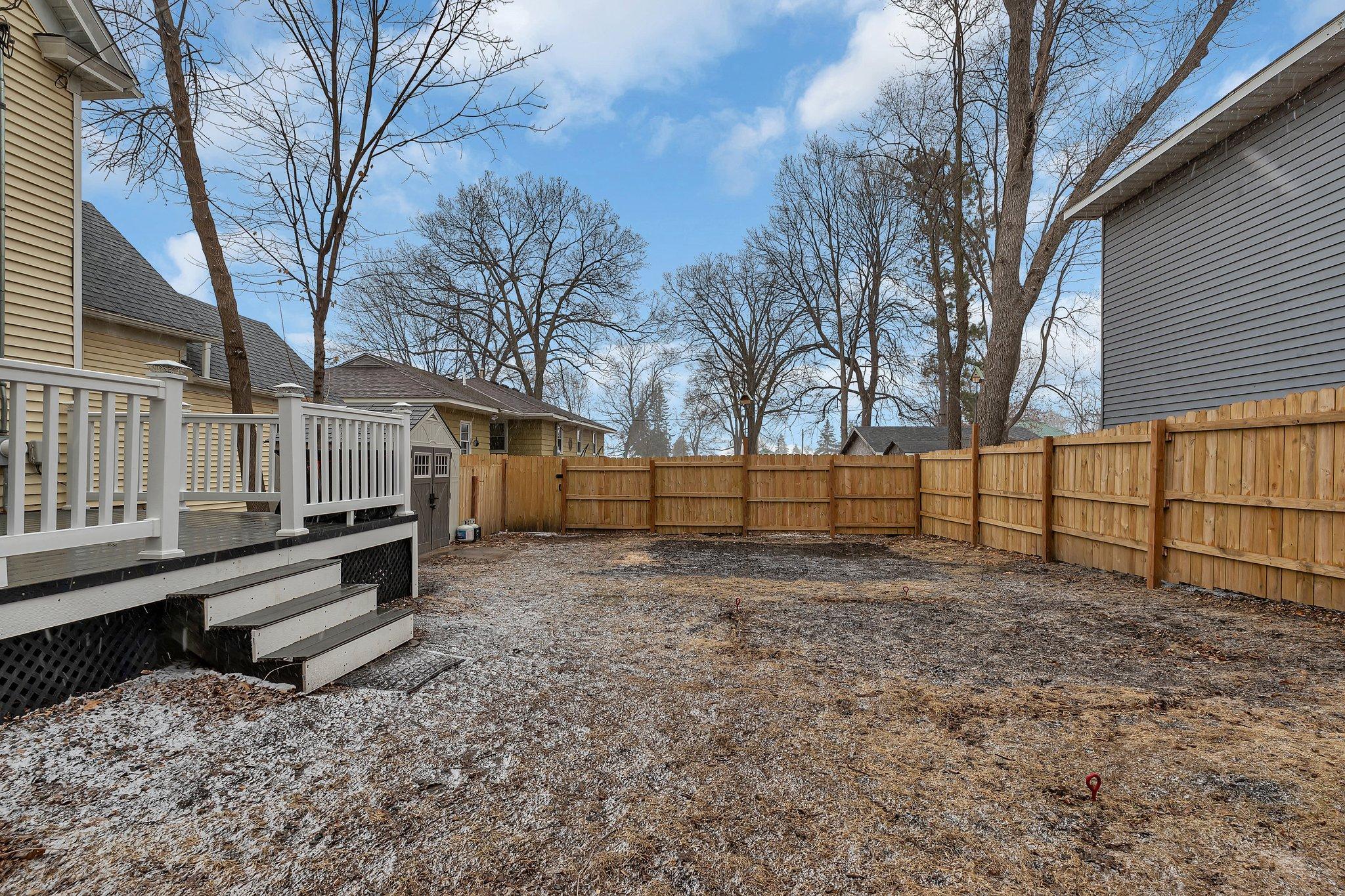 Fully fenced in private backyard!