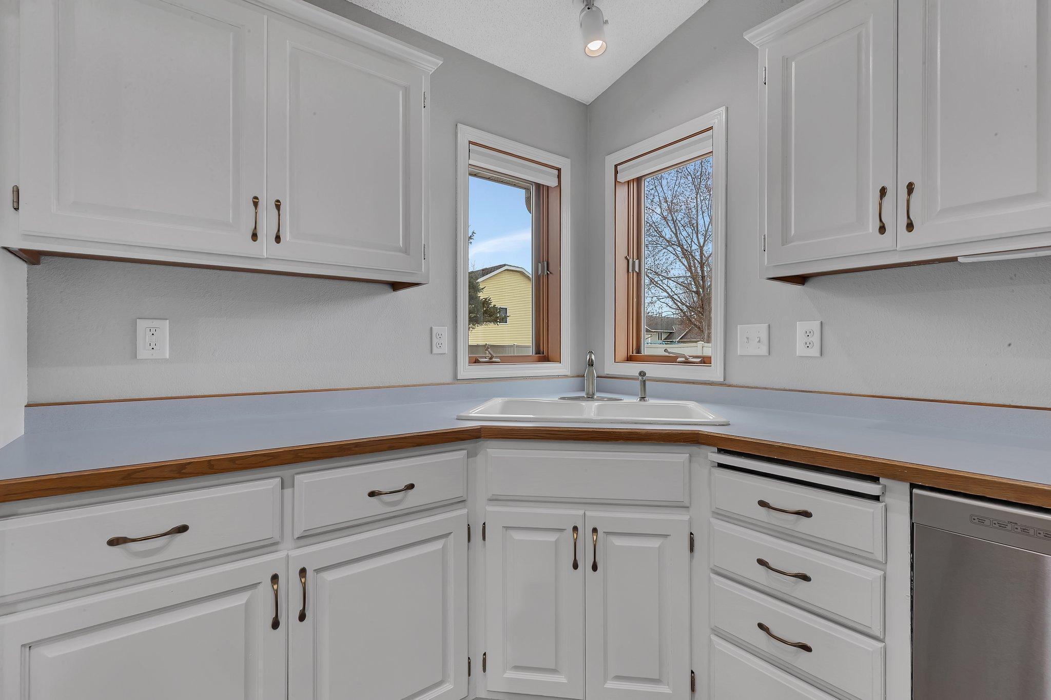 Freshly Painted Cabinets and Updated Hardware