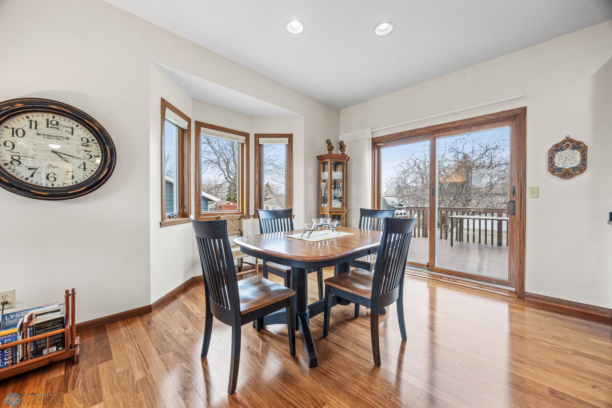 Dining - with updated patio door (replaced in 2020) and remote operated (wi-fi) blinds