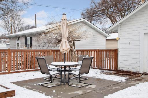 Backyard patio perfect for enjoying grilled meals in the summer