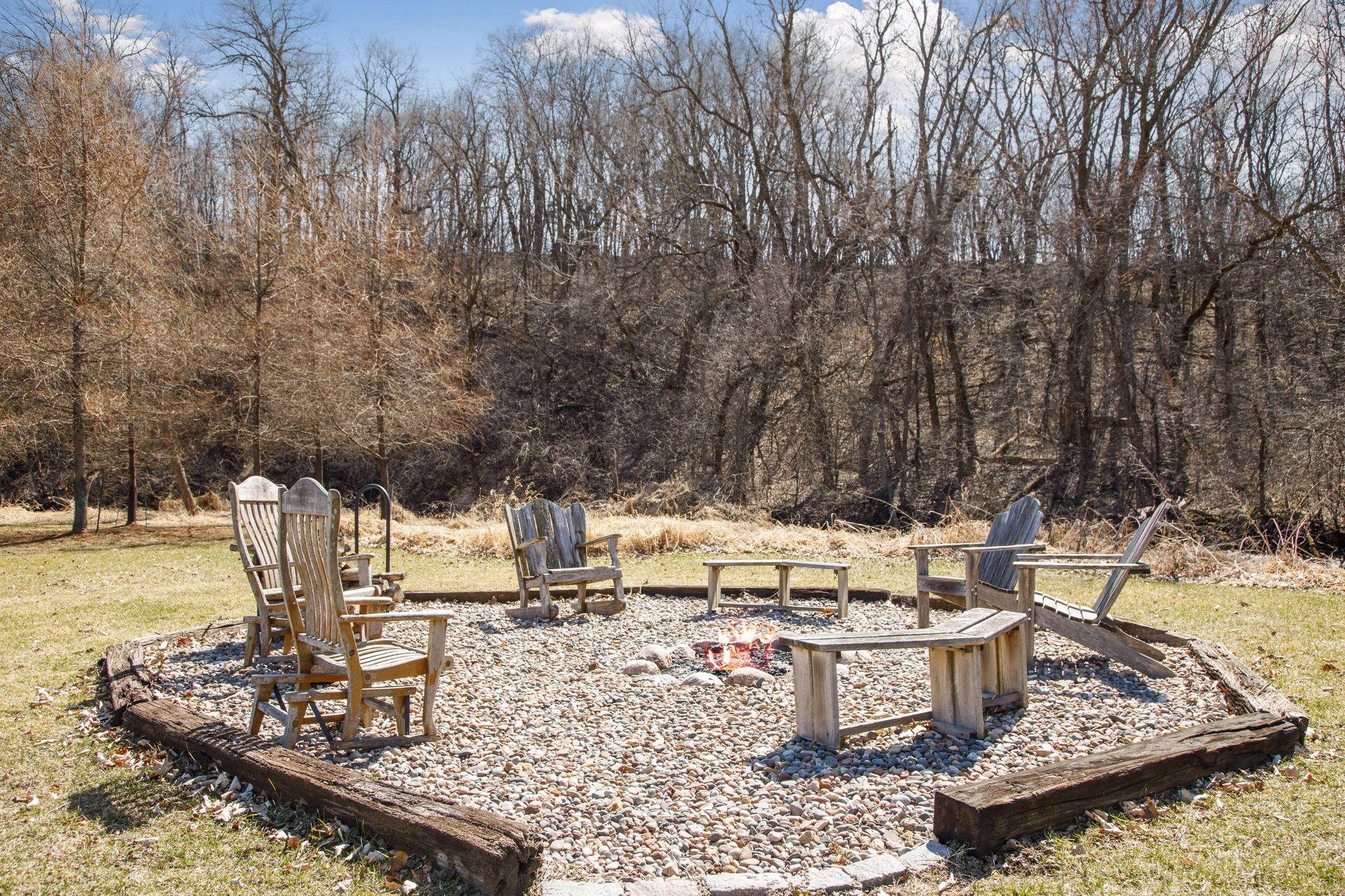 Creekside fire pit