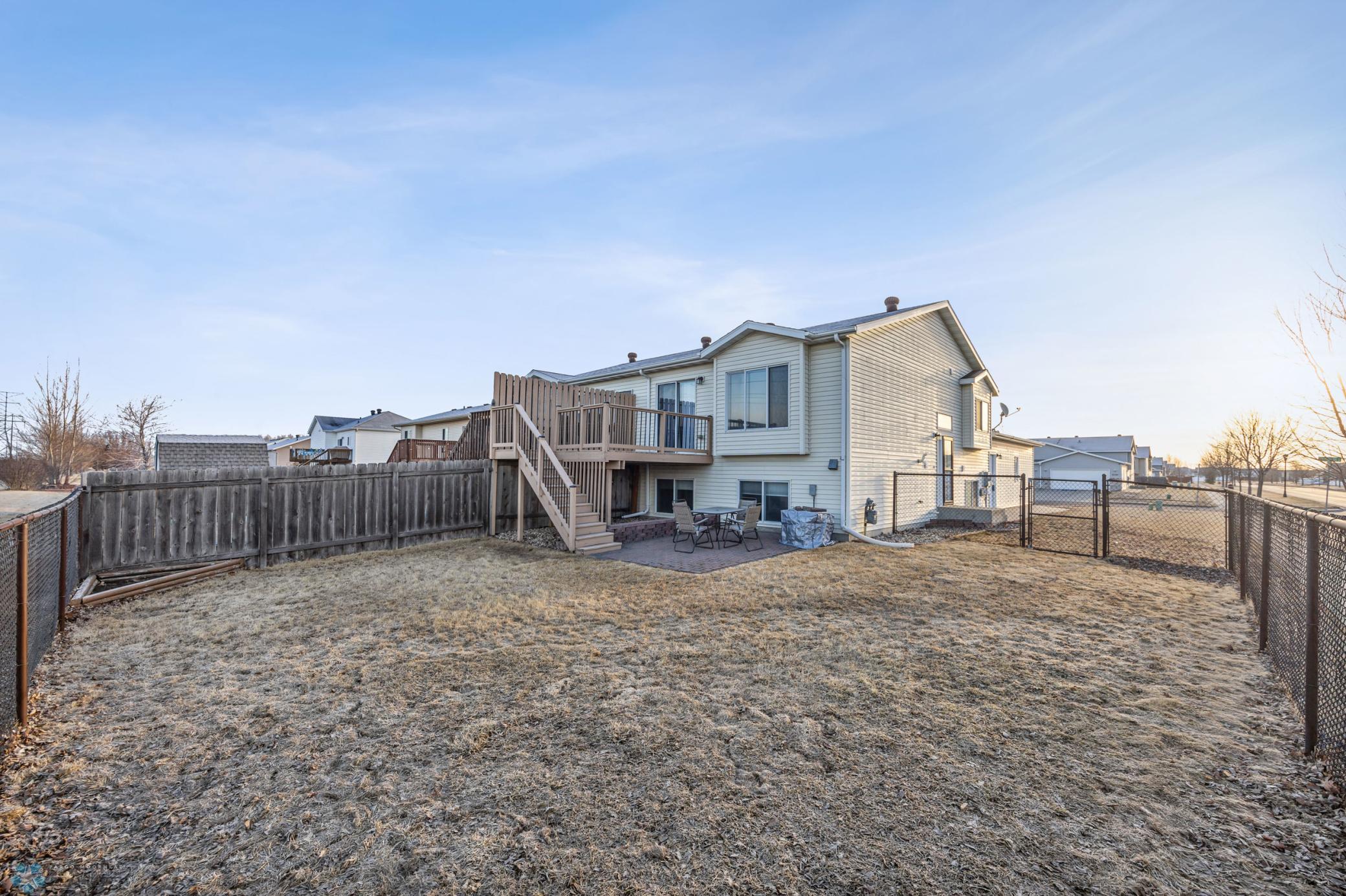 Fenced back yard