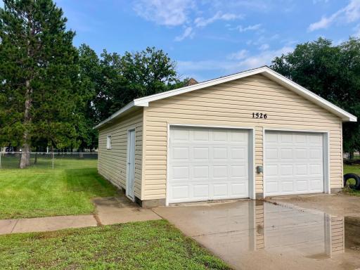 Oversized 2 stall garage!
