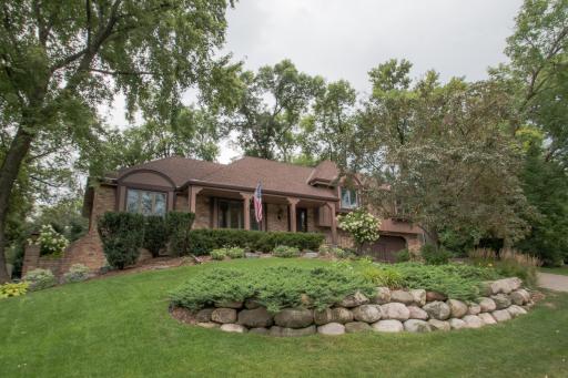 Front view showing the professional landscaping