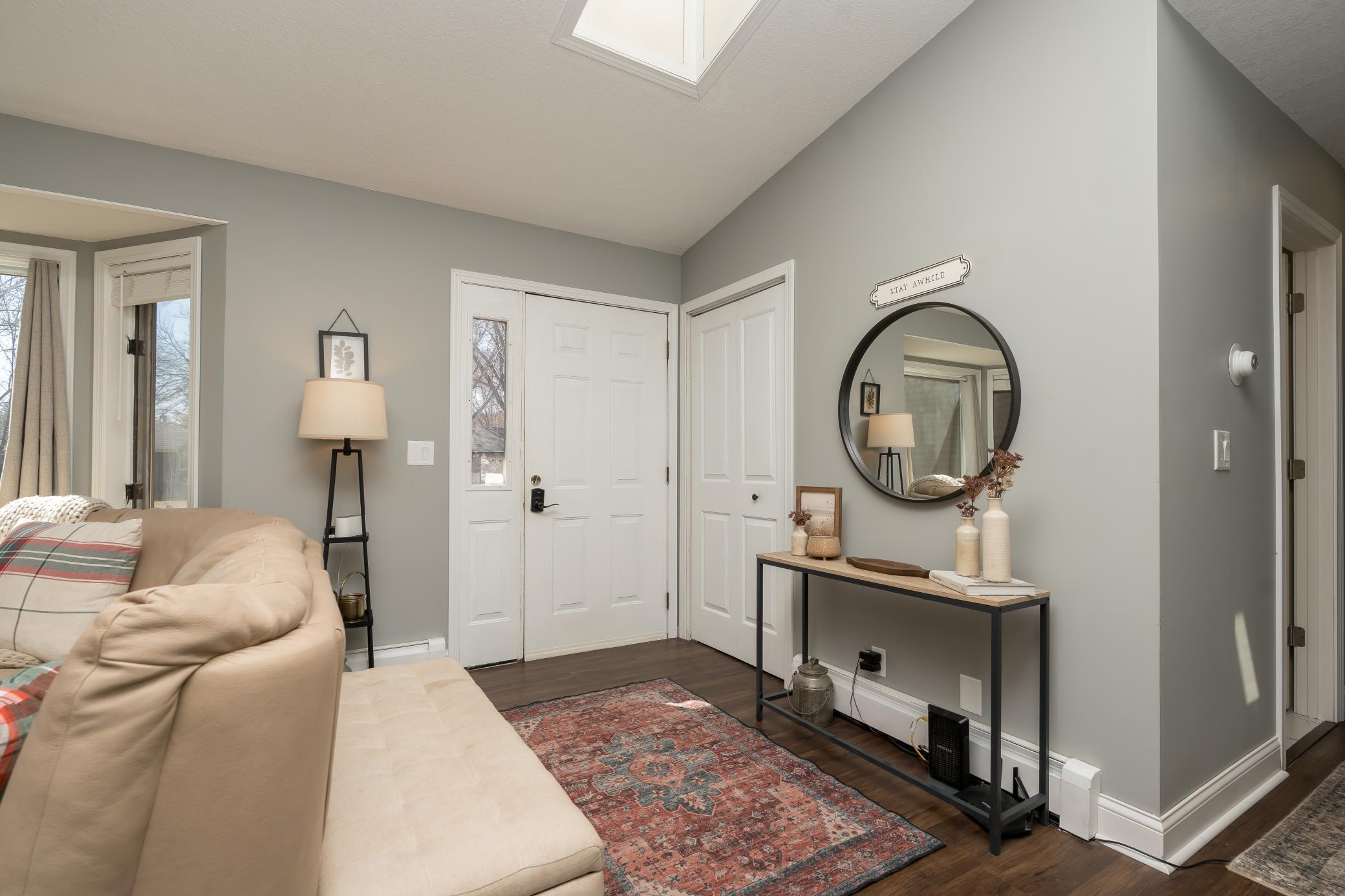 As you walk in you are greeted with the gorgeous flooring, bright and open areas