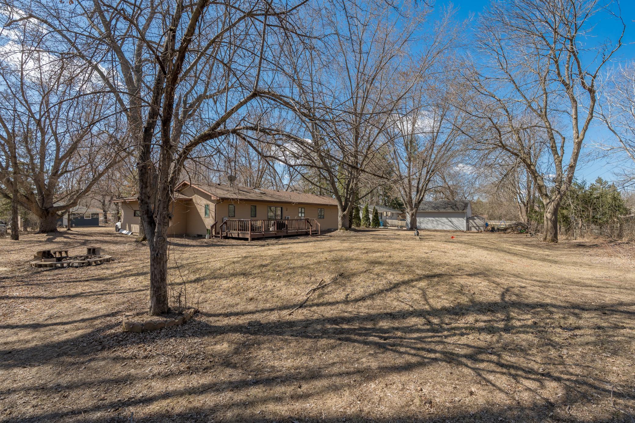 Large, flat back yard