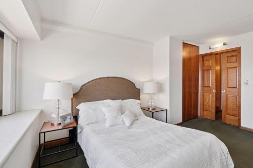 Bedroom suite with remodeled closets and private full bath