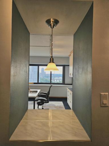 Your first view of downtown from your entry hall