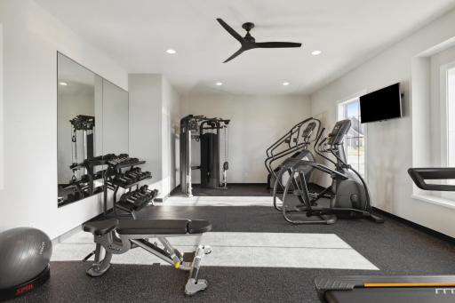Gym right in the clubhouse - no excuses now!