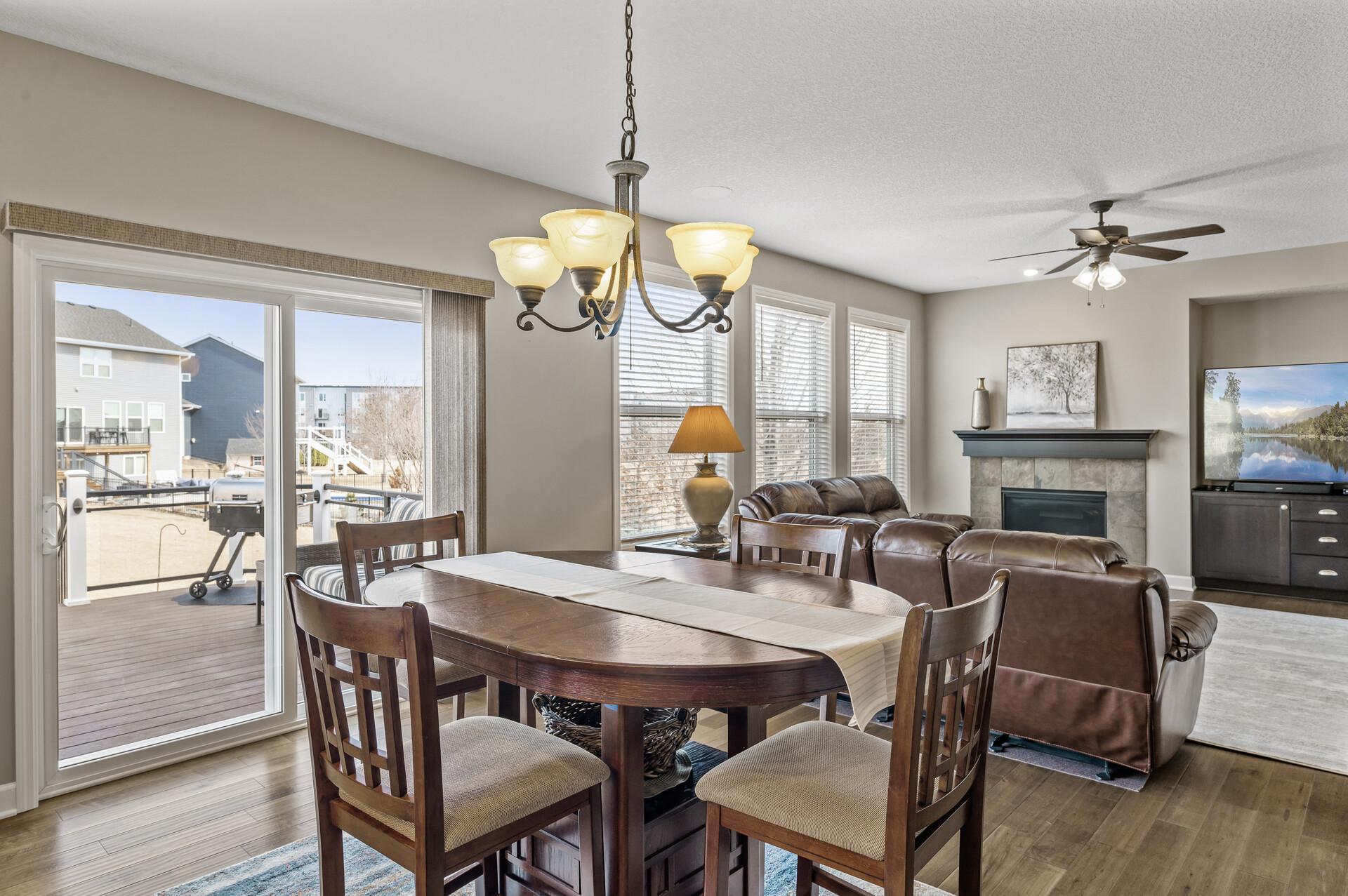 An incredibly functional layout on the main level provides defined spaces with convenient access to the additional rooms.