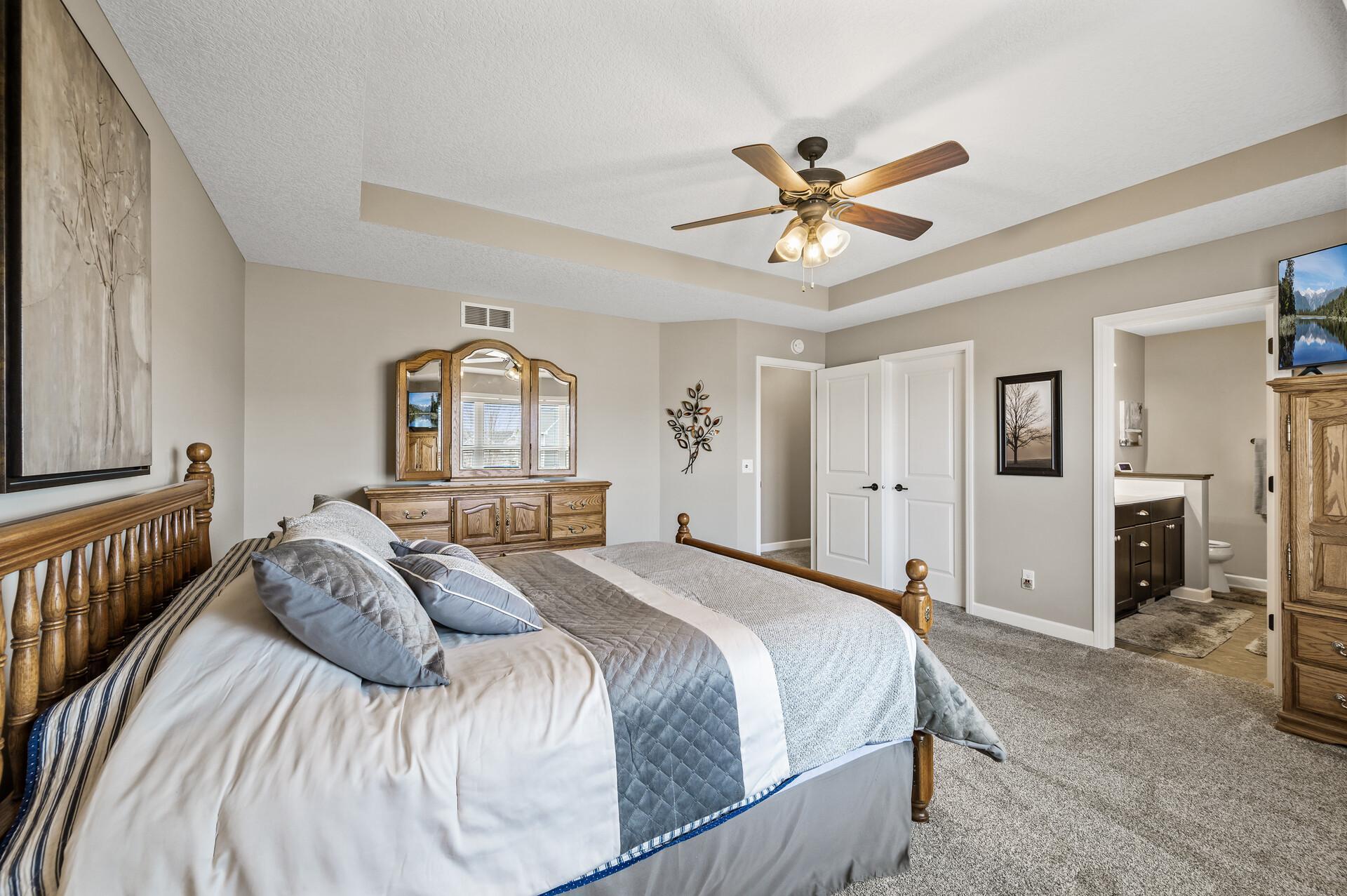 Ample space to accommodate your preferred bed size and any additional large furniture.