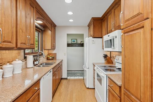 Cherry cabinets with cambria counters
