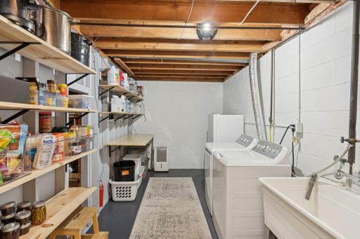Lower level laundry