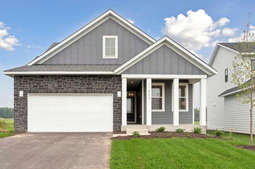 Welcome to the Aurora! A single level living home with finished lookout basement. LP Smart Side an all 4 sides of the home with stone accent. You'll fall in love with this great flowing floorplan and the covered porch off the gathering room.