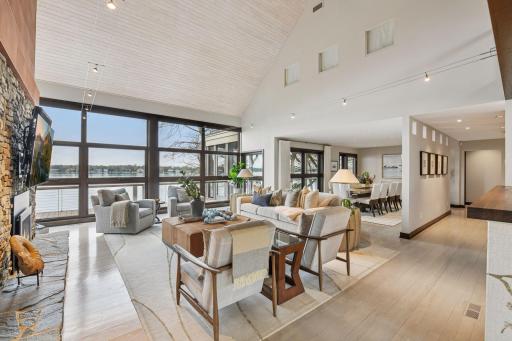 Defined but open spaces all with views