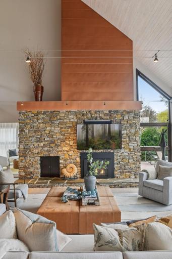 Statement Fireplace to create cozy memories around year round