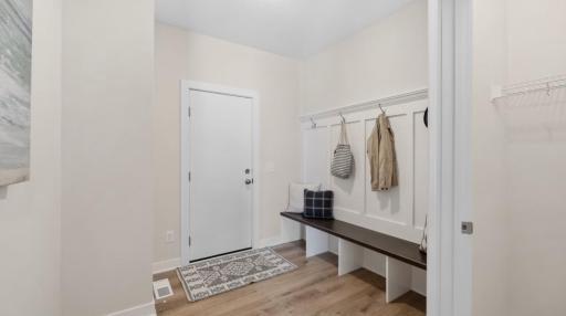 Mudroom with bench