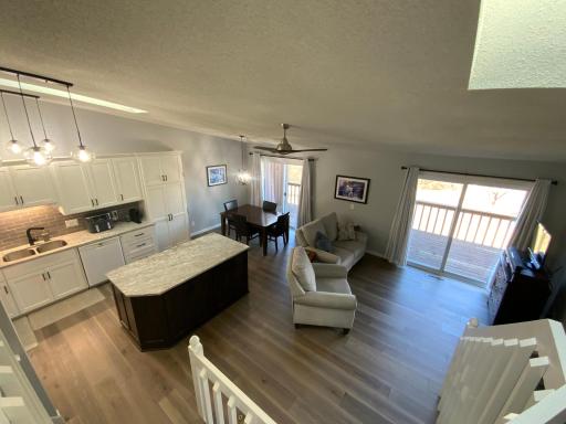 Open concept kitchen, dining and living room!