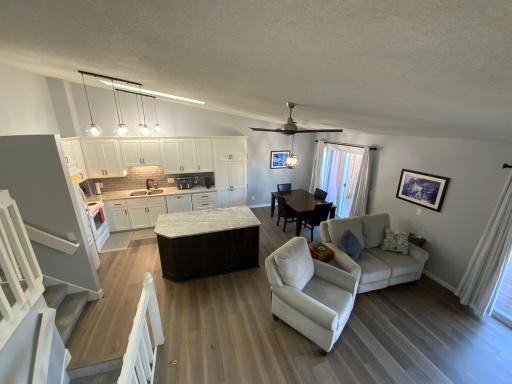 Gorgeous engineered hard wood on the main level.