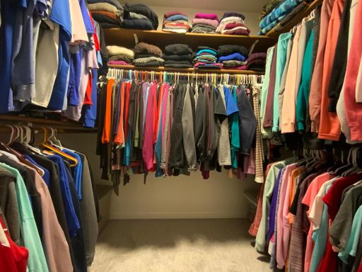 Large walk in closet in the primary bedroom!