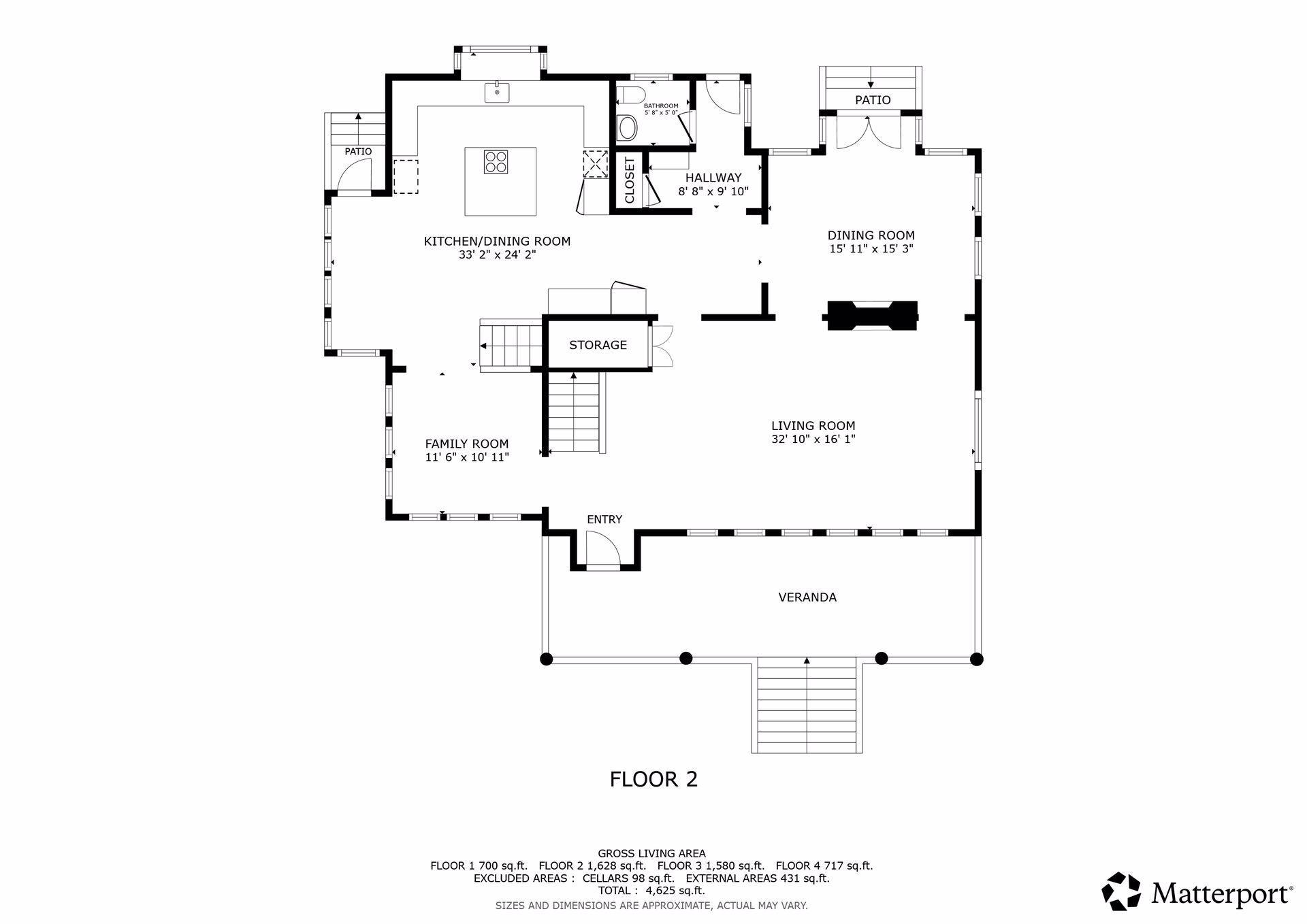 Main Level Floor Plan.